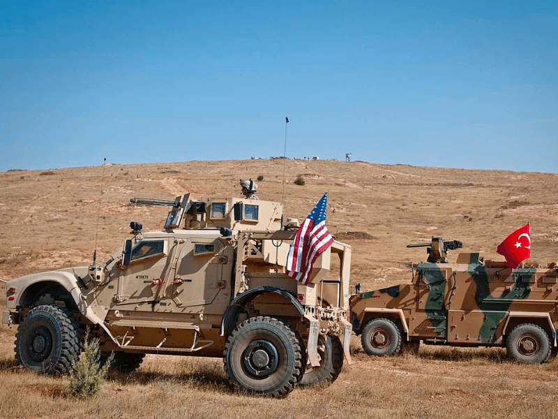 American soldiers and Turkish troops as part of a NATO military exercise.